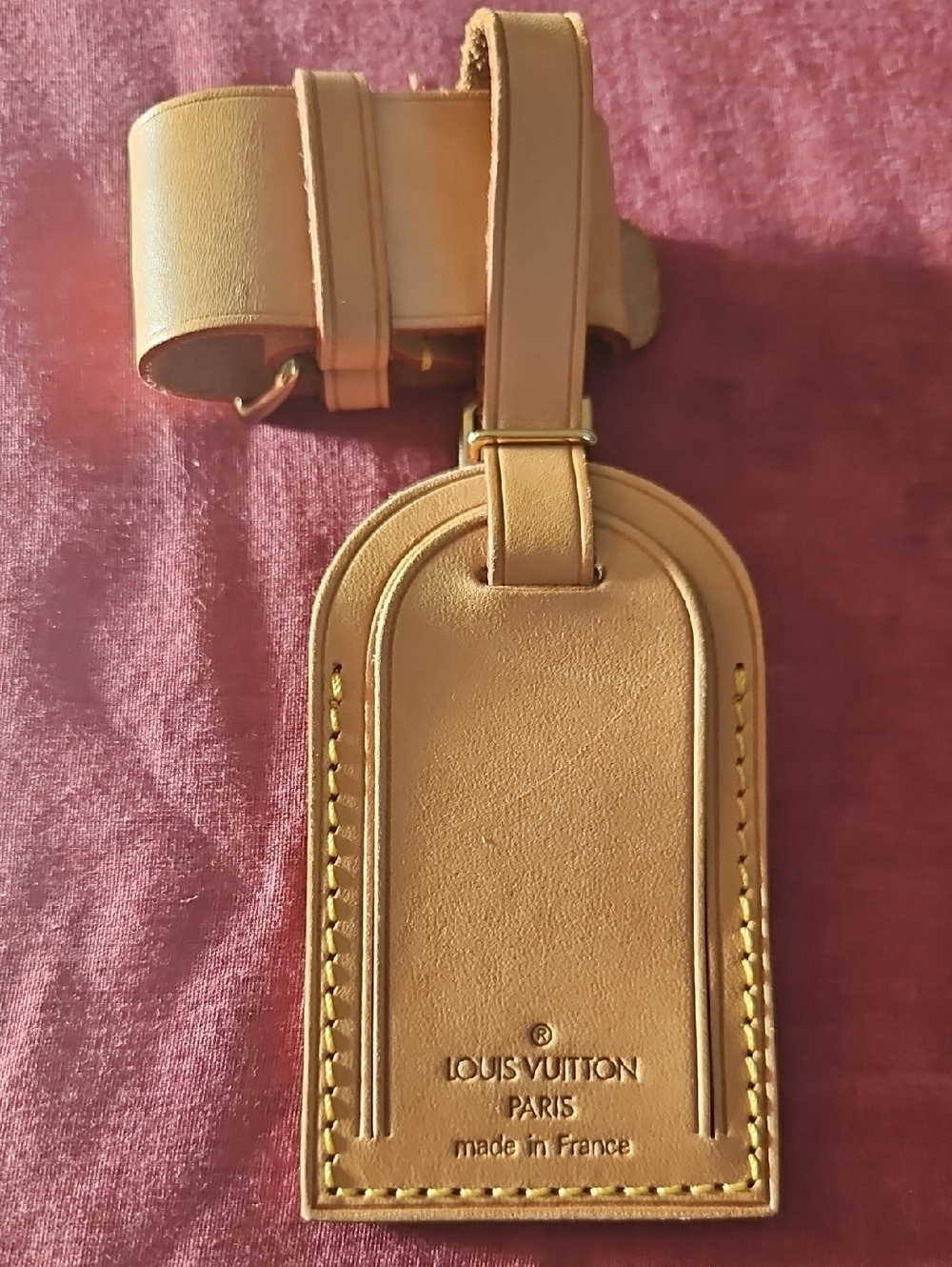 Louis Vuitton Natural Vachetta Tan Luggage Tag